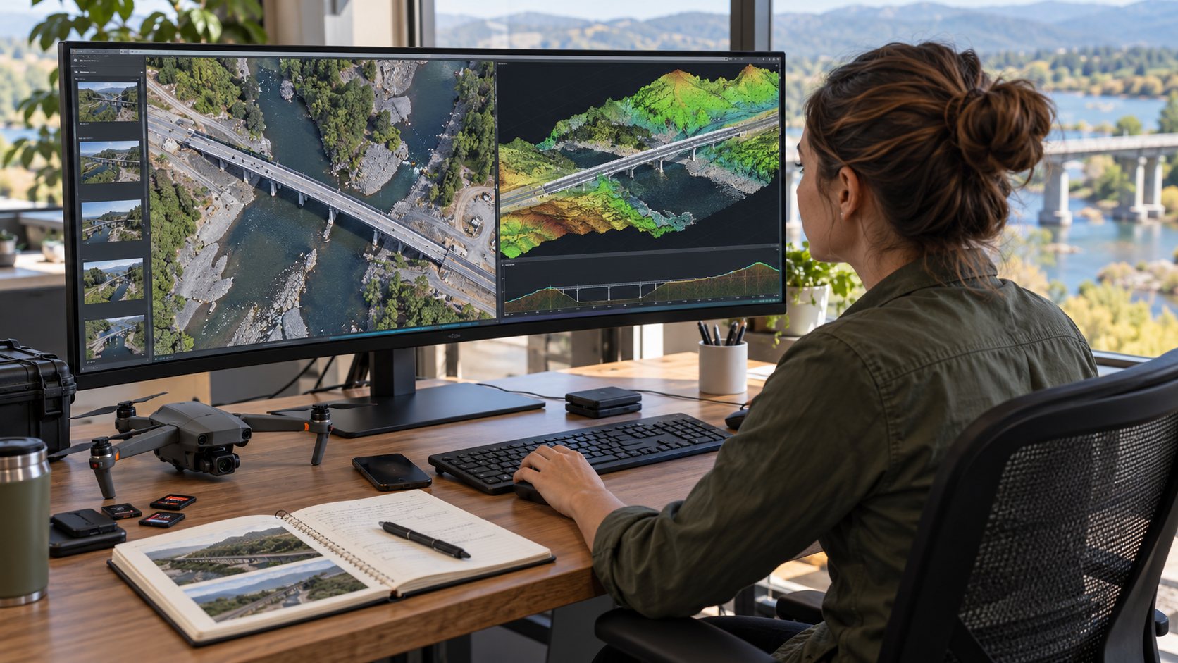 Illustrative geospatial analysis of UAS survey data